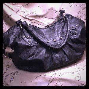 Black Hobo w/Silver Rivets shoulder Handbag.